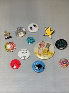 Lot of VTG and Modern Lapel Decorative Funny Retro Cat Harry Potter Pins Buttons